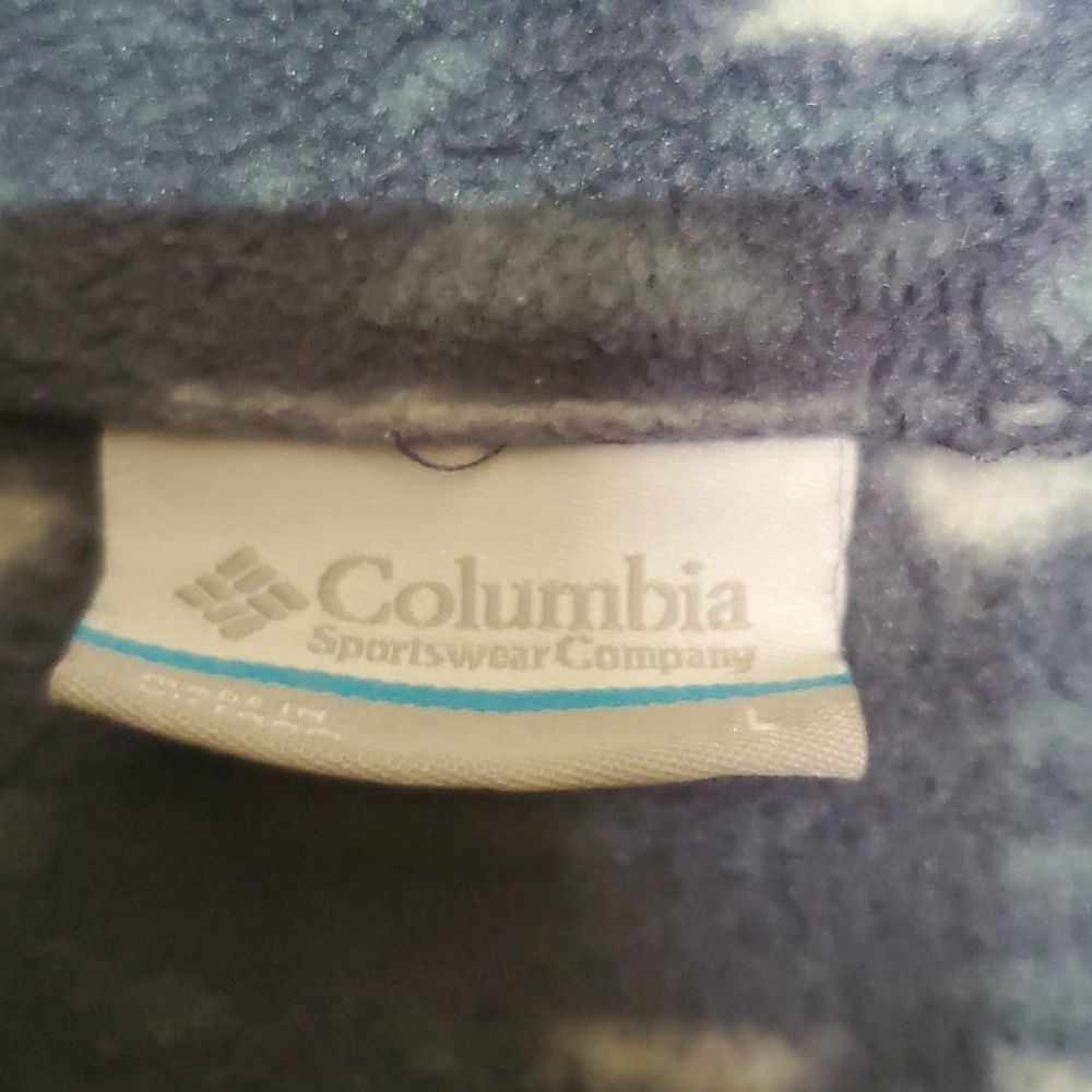 Columbia Sawyer Rapids Printed Full Zip Fleece Zip pocket’s Drawstring L - Picture 6 of 8
